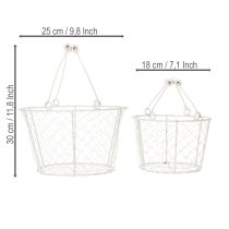 Prodotto Cestini decorativi in filo metallico come soluzione decorativa per un design creativo del giardino, 30 cm, 1 set