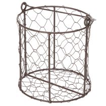 Prodotto Set di cestini in filo metallico ideali per l'uso decorativo o in giardino, 25 cm, 1 set