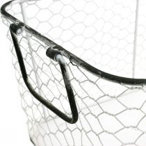 Prodotto Cesto in filo metallico, fioriera, fioriera L43,5 / 39,5/35 cm, set di 3