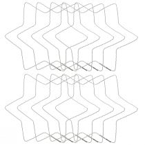 Prodotto Anello onda stella in filo stelle per ghirlanda natalizia 20 cm 10 pz