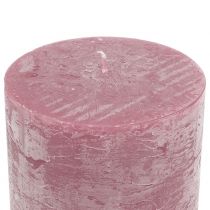 Prodotto Candele in tinta unita rosa antico 50x100mm 4pz