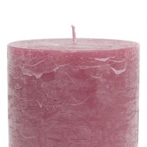 Prodotto Candele in tinta unita rosa antico 85x120mm 2pz