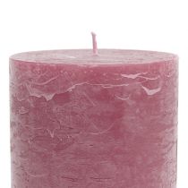 Prodotto Candele in tinta unita rosa antico 85x150mm 2pz