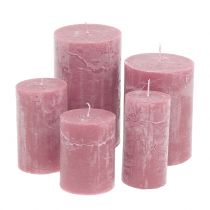 Candele colorate rosa antico diverse misure