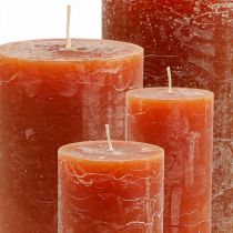 Prodotto Candele tinta unita rosso-marrone varie dimensioni
