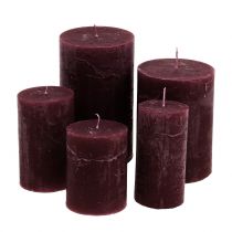 Prodotto Candele tinta unita bordeaux diverse dimensioni