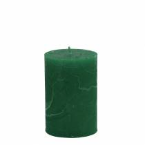 Prodotto Candele tinta unita verde scuro 70x100mm 4 pz