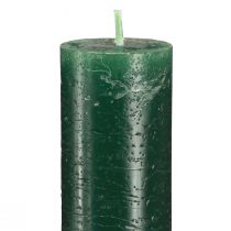 Prodotto Candele in tinta unita candele a bastoncino verde scuro 34x300mm 4 pz