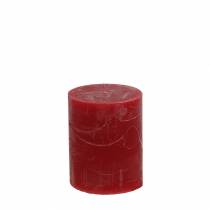Prodotto Candele tinta unita rosso scuro 70x80mm 4 pz