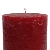 Prodotto Candele in tinta unita rosso scuro 85x150mm 2pz