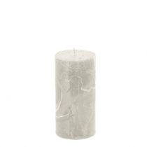 Prodotto Candele colorate solide grigie 50x100mm 4 pz