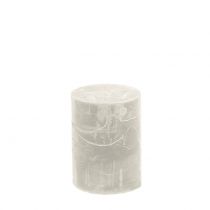 Prodotto Candele colorate solide grigie 60x80mm 4pz