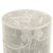Prodotto Candele colorate solide grigie 60x80mm 4pz