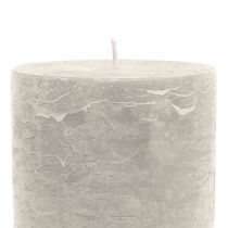 Prodotto Candele tinta unita grigio 85x150mm 2pz