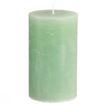 Prodotto Candele in tinta unita Candele a colonna in giada verde 70×120 mm 4 pz