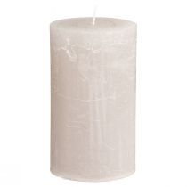 Prodotto Candele in tinta unita Candele a colonna grigio chiaro 70×120 mm 4 pz