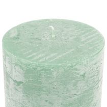 Prodotto Candele tinta unita verde chiaro 50x100mm 4 pz
