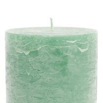 Prodotto Candele in tinta unita verde chiaro 85x120mm 2pz