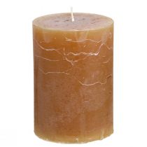 Prodotto Candele in tinta unita Candele a colonna al caramello 70×100mm 4 pz