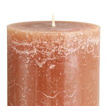Prodotto Candele a colonna color caramello, 85x200 mm, set da 2, rustiche e romantiche per decorazioni e illuminazione