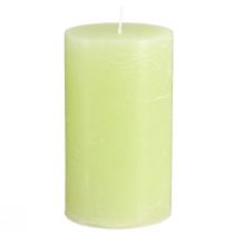 Prodotto Candele tinta unita verde lime​​​​​​​ Candele a colonna 70×120mm 4 pz