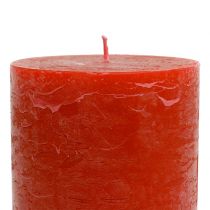Prodotto Candele in tinta unita arancione 85x120mm 2pz