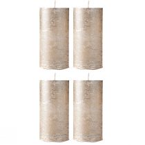 Prodotto Candele tinta unita platino 50x100mm 4 pz