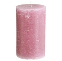 Prodotto Candele tinta unita rosa candele a colonna rosa antico 70×120 mm 4 pz