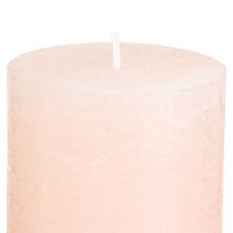 Prodotto Candele a colonna rosa intenso, rosa chiaro, 60x80 mm, set da 4, decorazione