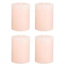 Prodotto Candele a colonna rosa intenso, rosa chiaro, 60x80 mm, set da 4, decorazione