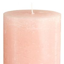 Prodotto Candele a colonna rosa 85×150 mm, colore pieno, set da 2, ideali per decorazioni e romanticismo