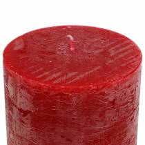 Prodotto Candele tinta unita rosse 70x100mm 4 pz