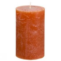 Prodotto Candele in tinta unita Candele a colonna rosso-marrone 60×100 mm 4 pz