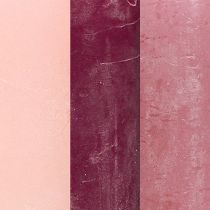 Prodotto Set di candele a colonna, colori rosa e frutti di bosco, 70x100 mm, lunga durata di combustione, confezione da 12, ideali come decorazione e regalo
