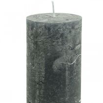 Candele in tinta unita candele a colonna antracite 50×100mm 4pz