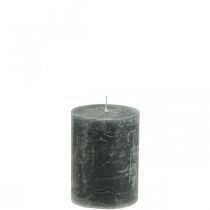 Prodotto Candele in tinta unita Candele a colonna antracite 60×100 mm 4 pz