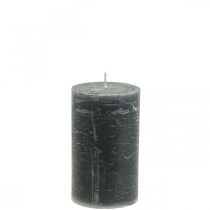 Prodotto Candele in tinta unita Candele a colonna antracite 60×80mm 4pz
