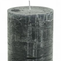 Prodotto Candele in tinta unita Candele a colonna antracite 70×120 mm 4 pz