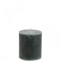 Prodotto Candele in tinta unita Candele a colonna antracite 70×80 mm 4 pz