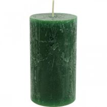Prodotto Candele in tinta unita Candele a colonna verde scuro 60×110 mm 4 pz