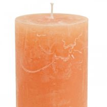 Prodotto Candele in tinta unita Candele a colonna Orange Peach 60×100mm 4pz