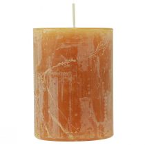 Prodotto Candele tinta unita giallo Candela Rustica Sicura 80×110mm 4 pz