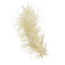 Prodotto Piume vere per l&#39;artigianato in giallo chiaro 5 cm - 10 cm 20 g