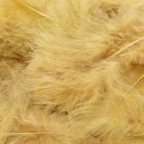 Prodotto Piume vere per lavori artigianali in giallo chiaro, 5 cm – 10 cm, 20 g