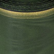 Prodotto Elegante nastro a corona moiré verde scuro, 125 mm con bordo in perle dorate, nastro da lutto, decorazione per matrimonio, nastro a fiocco