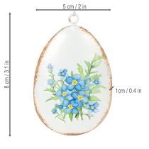 Prodotto Uova di Pasqua con fiori primaverili, ideali per bouquet pasquali o finestre, 8 cm, 8 pezzi