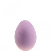 Uovo di Pasqua uovo decorativo in plastica viola floccato 20cm