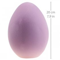 Prodotto Uovo di Pasqua uovo decorativo in plastica viola floccato 20cm