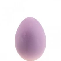 Prodotto Uovo di Pasqua in plastica uovo decorativo viola lilla floccato 25cm