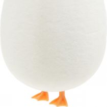 Uovo decorativo con gambe Crema per uova di Pasqua Divertente decorazione pasquale H13cm 4 pezzi
